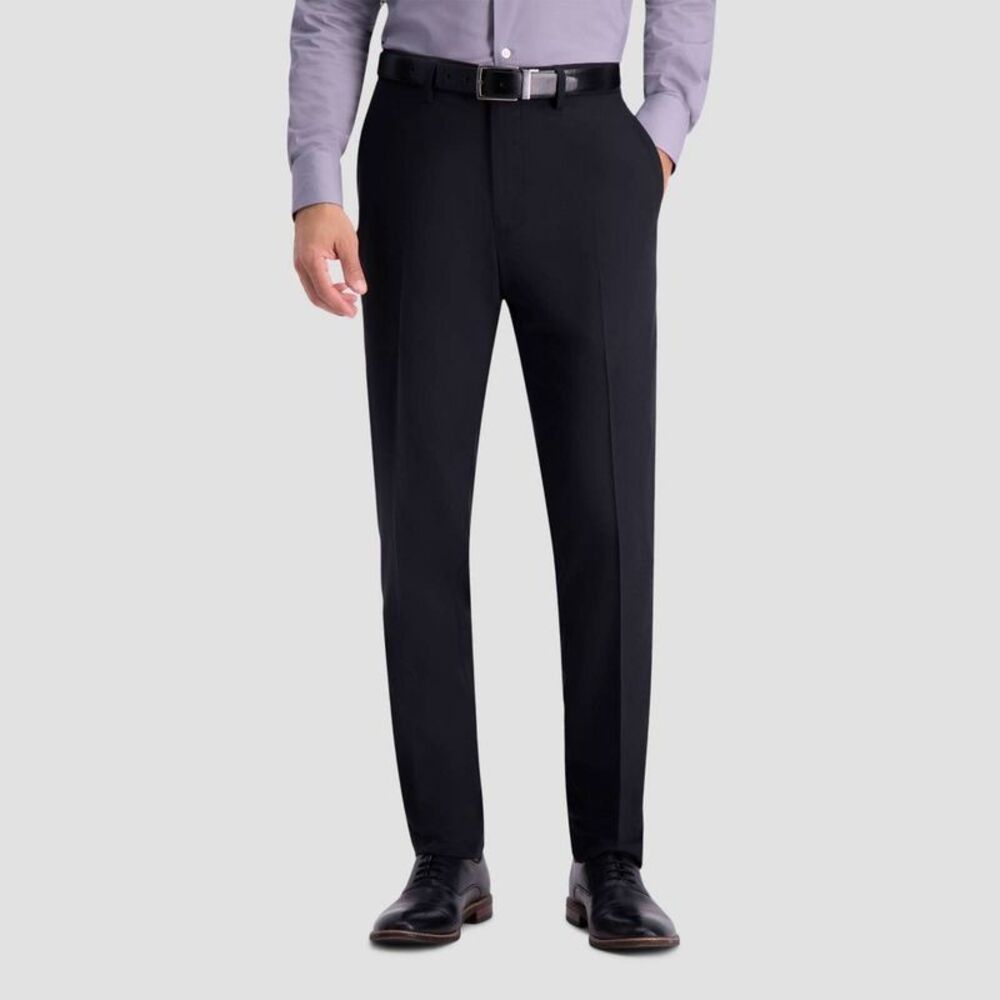 Haggar H26 Men's Flex Series Ultra Slim Suit Pants - Black 34x32